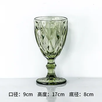 1 Kos Tovarne Debelo 300 ml 10 oz Barva Materiala, Steklo Čaš Letnik Izbočeno Steklo Pokal Pralni Pritisnili