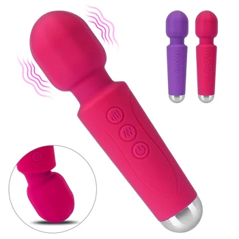 Sex Igrača za Ženske Vagine, Klitoris Stimulator Prenosni Masaža Palico AV Palico 20 Frekvenca Močne Vibracije in Izklop zvoka