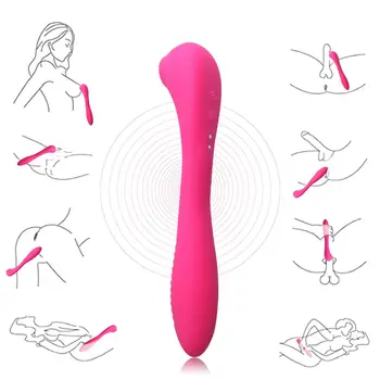 USB Sesanju Vibrator za Klitoris in G-Spot Stimulator vagine, Klitoris analni opozarjanje z Vibrator iz Silikona, Spol pralni odraslih Igrače za ženske Ženske