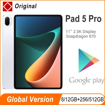 Globalna Različica Pad 5 Pro 8GB+256GB 11 Inch WQHD+ 120Hz Zaslon Snapdragon 870 Quad Stereo Zvočniki 8800mAh Original Tablet 5 Pro