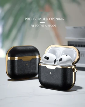 Luksuzni Super TPU Usnje Slušalke Primeru Za Apple AirPods Pro 3 2 Kritje Primera Slušalke Slušalke Slušalka Zaščitna Coque Funda