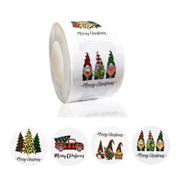 500Pcs Božično Drevo Gnome Tovornjak Vesel Božič Nalepke Za Otroke 2,5 cm Darilo Pečatne Nalepke Počitnice Candy Bag Polje Dekoracijo