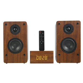 Lesene Brezžični Bluetooth zvočnik z Uro Zvok Palice za TV 2.1 Sistem za Domači Kino Subwoofer Stereo Boombox Daljinski upravljalnik