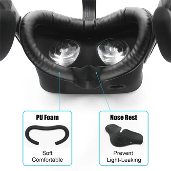 PU Usnje Oči Masko Dnu Pene Tipke za Oculus Rift VR Slušalke Oči Masko Dnu Podporo Nos Podporo Pribor za Oculus Rift