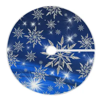 Pozimi Modre Snežinke Božično Drevo Krilo Velike Okrogle Sezonsko Drevo Mat Počitnice Stranka Dobave Božič Okraski Doma Dekoracijo