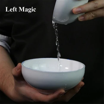 Voda iz Zgoraj Sklede (White,Dia 13.5*H5.5 cm) čarovniških Trikov Fazi Iluzijo Prevara Rekviziti Komedija Prazno Dvojno Skledo Vode Magia