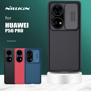 Nillkin za Huawei P50 Pro Primeru Camshield Stran Fotoaparata Varstvo Ultra-Tanek Hrbtni Pokrovček Motnega Ščit za Huawei P50 Pro Primeru