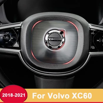 Za Volvo XC60 2018 2019-2021 iz Nerjavečega Jekla Volan Logotip Značko Emblem Zajema Namenske Avto Nalepke Trim Dodatki