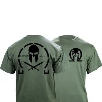 Moška Klasična Molon Labe Graphic T-Shirt Dvojni Stranski Novo Poletje Moda za Moške Tees Kratka Sleeved Bombaž Prilagodite Majica s kratkimi rokavi