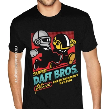 Božič Daft Bros Daft Punk Tees Za Moške Meri Gotskem Stilu Anime Tshirt Retro Bombaž Posadke Majica Padec Ladijskega Prometa