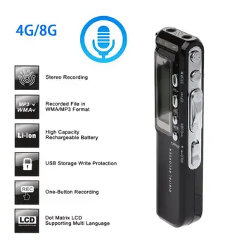 4GB/8GB USB Pen Digitalni Snemalnik Glasu Vključi Digitalni Avdio Snemalnik zvoka predvajalnik Mp3 Dictaphone