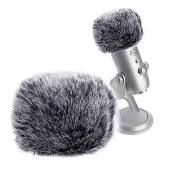 1pc Plišastih Mikrofon Pokrov Naprave za Rokav Združljiv Za Modro Yeti Kondenzator Mikrofon