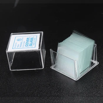 100 kozarcev 22*22 mm Prazno Coverslip Strani Lab Dobave Kvadratnih Mikroskopom steklenim pokrovom Set Šolo Lab Zamenjava za Orodje