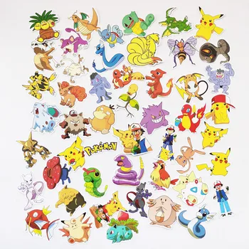 38-100 KOZARCEV Pokemon Tattoo Nalepke Akcija Znakov Presenečenje, risanka otroški Božič Smeh darilo za Rojstni dan Pokemon nalepke